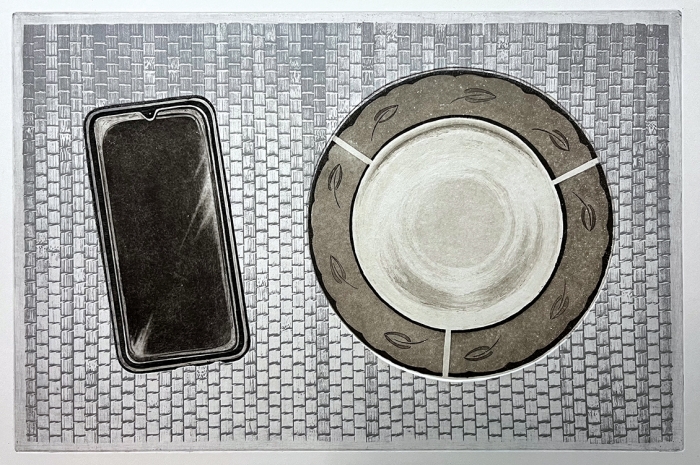 "Bon Appetit!",  etching, aquatint, 18,5 x 33 cm, 2023