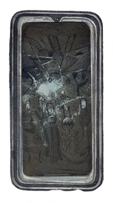 Hate, etching, aquatint, 2024
