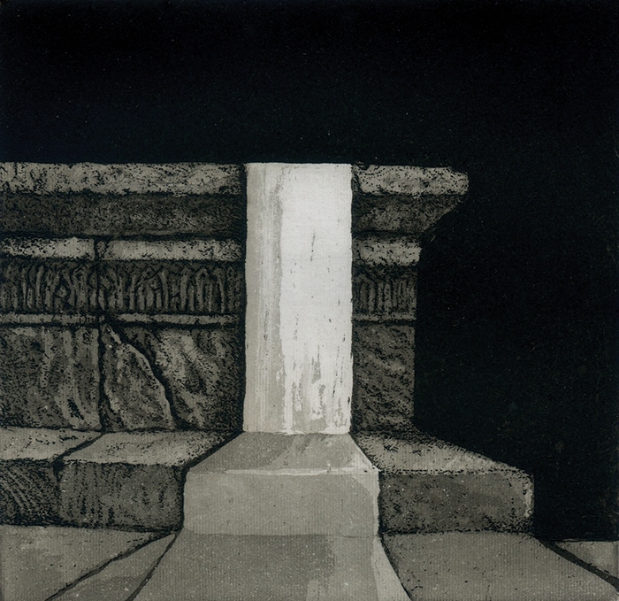 Sacrifice II, etching, aquatint, 10 x 10 cm, 2021