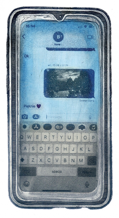"Chitchat", etching, aquatint, 2024