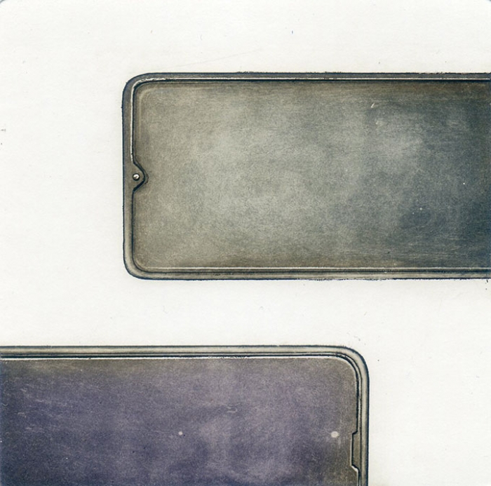 "Relationship1", etching, aquatint, 10x10 cm, 2024