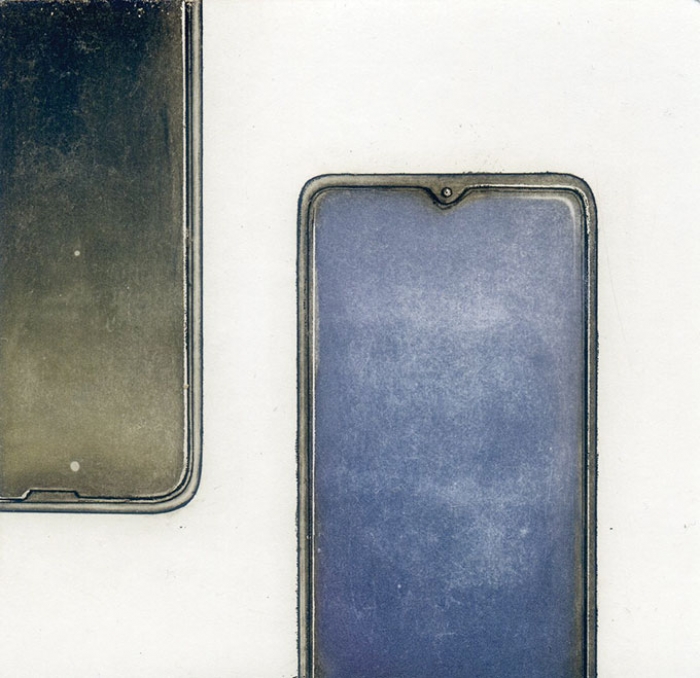 "Relationship3", etching, aquatint, 10x10 cm, 2024